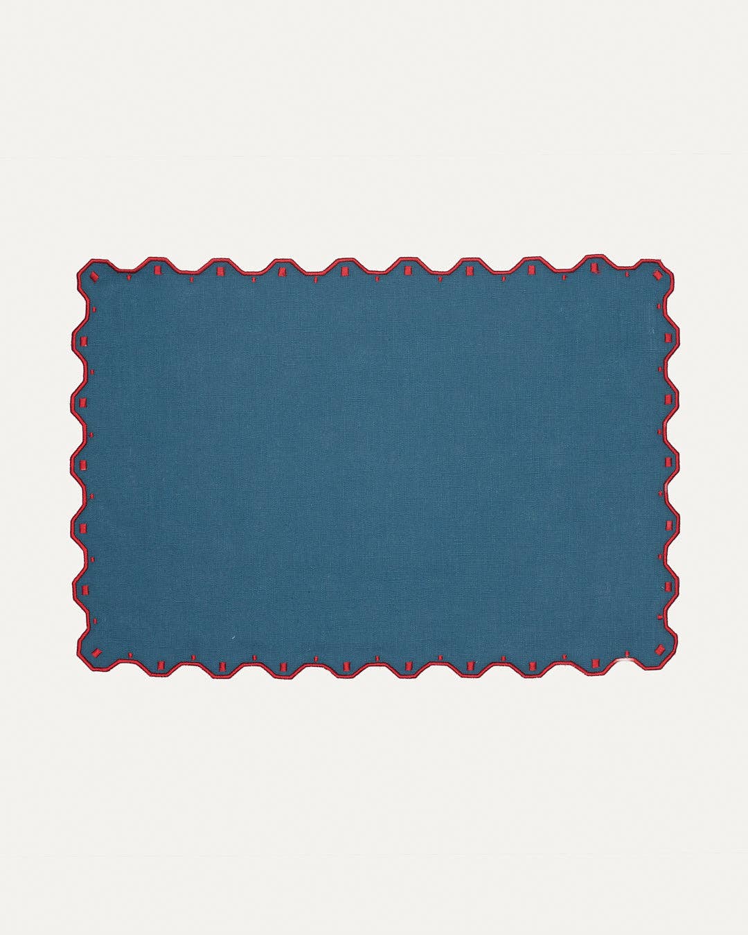 Mariaida Home – wholesale Placemat – Individual Porto, Blue with Red
