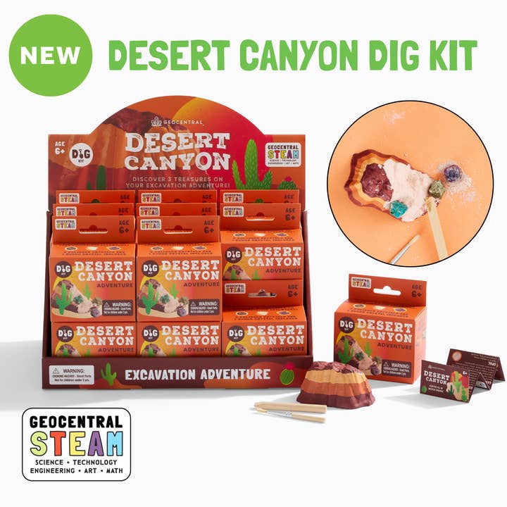 Desert Canyon Dig Kit – Educational Crystal Excavation Set for wholesale by GeoCentral