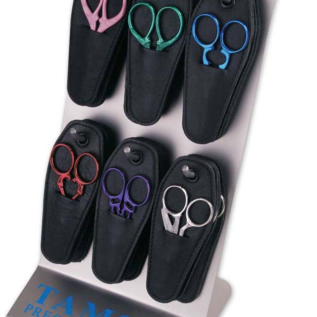 MAYA Cosmetics - Wholesale Scissors - Needlepoint Scissors in Leather Cases