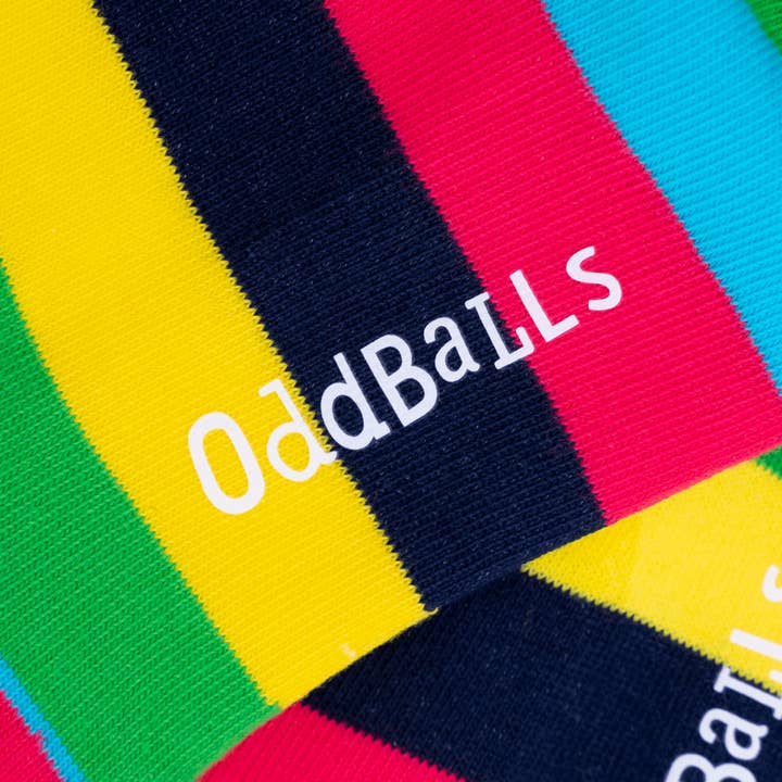 OddBalls – wholesale Socks – Unisex – Rosy Stripes - Ankle Trainer Socks1