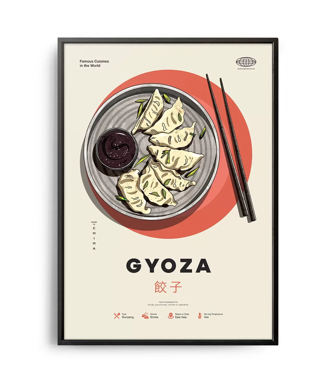 Weekend Concept - Wholesale Poster - Mid-Century Modern Gyoza Recipe Poster0