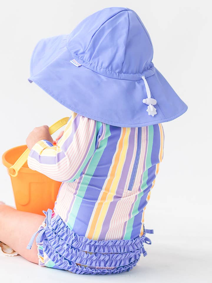 Kids Periwinkle Blue Sun Protective Hat
for wholesale by RuffleButts + RuggedButts