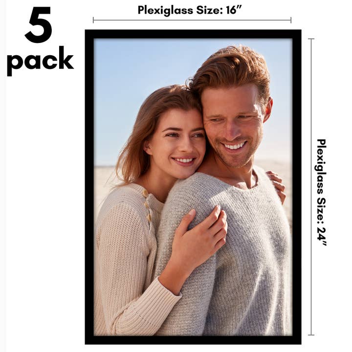 Americanflat - Wholesale Picture Frame - Americanflat 5 Pack Picture Frames With Mat Plexiglass Cover177