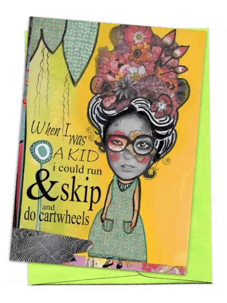 G155 Cartwheels Greeting Card for wholesale by Erin Smith Art