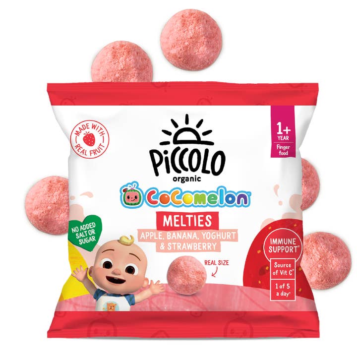 Piccolo Organic Strawberry & Yoghurt Melties 6g for wholesale by Piccolo Foods