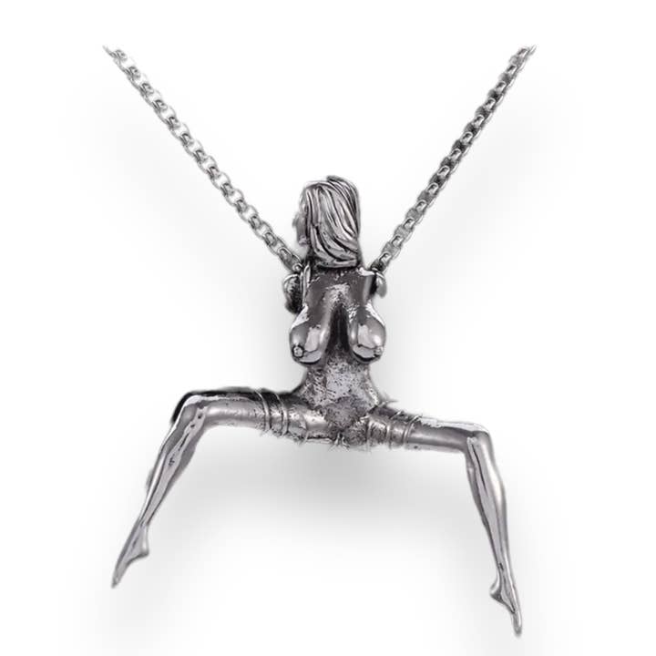 Kinky Pleasure - Wholesale Pendant/Charm Necklace - Kinky Pleasure - T036 - Neckless Sexy Woman Spread Legs Bondage