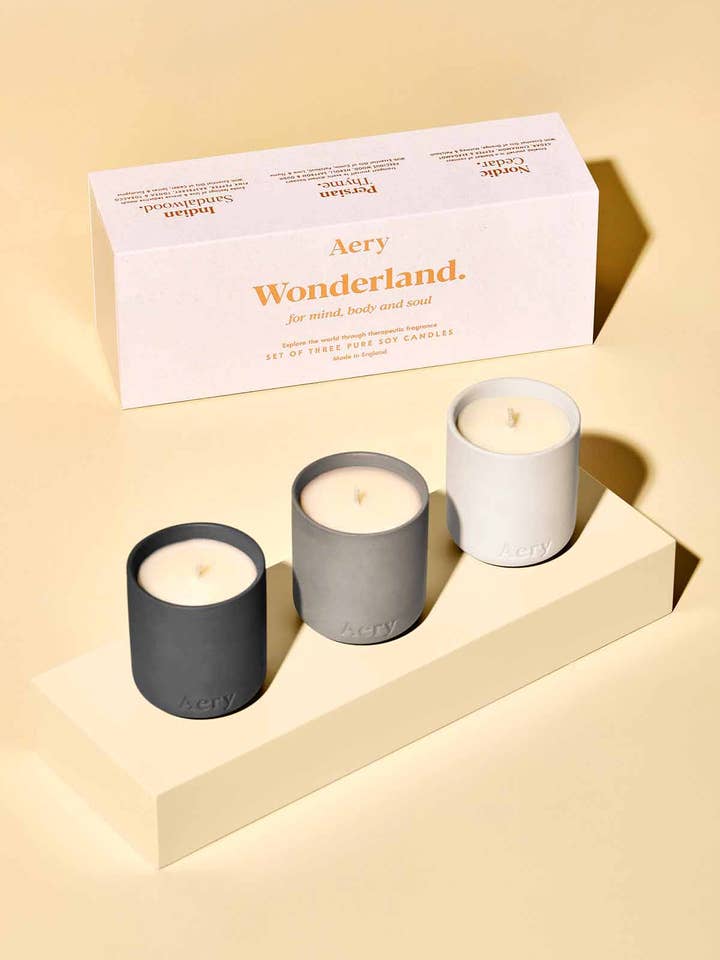 Wonderland Set of Three Votive Candles for wholesale by Aery Living