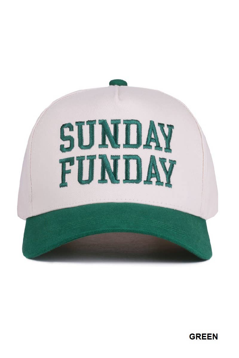 42POPS – wholesale Baseball cap – Women's – .....Sunday Funday Two Tone Canvas Cotton Cap SI-285452
