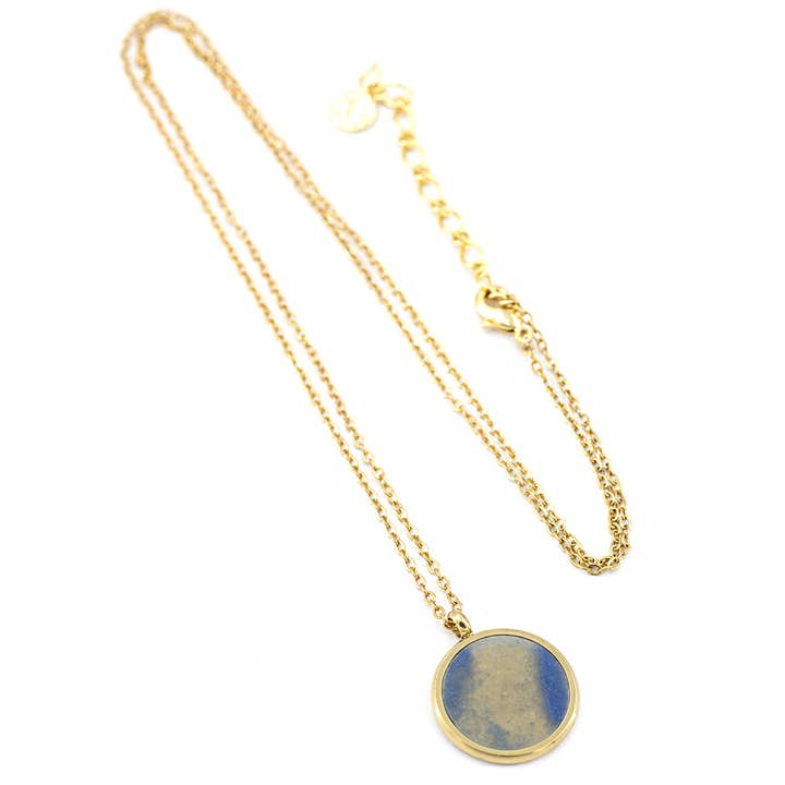 Sergio Engel jewellery - Wholesale Halskettinghanger - Strandketting 02 - in roestvrij staal met natuursteen of parelmoer4