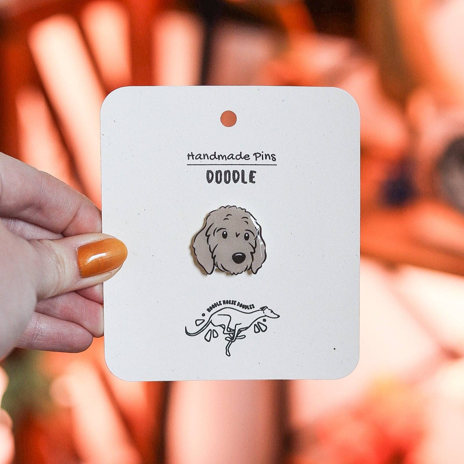 Noodle Horse Doodles - Wholesale Lapel Pin/Button - Doodle - Handmade Pin2