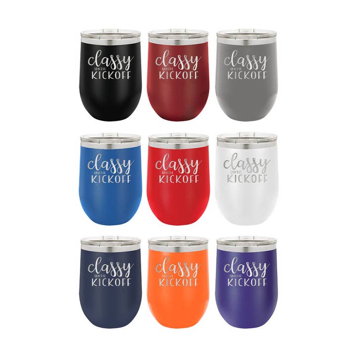 Viv&Lou - Wholesale Insulated Mug/Tumbler - Classy Until Kickoff Tumbler