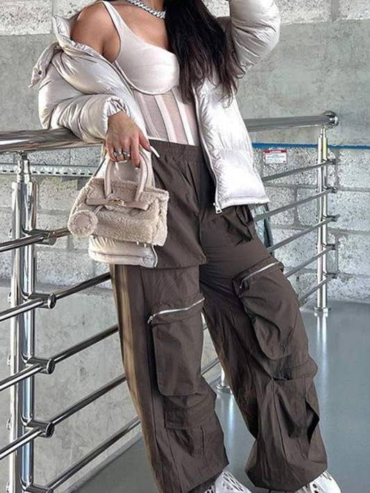 modejacka med cargobyxor-outfit för wholesale av Queen Fashion