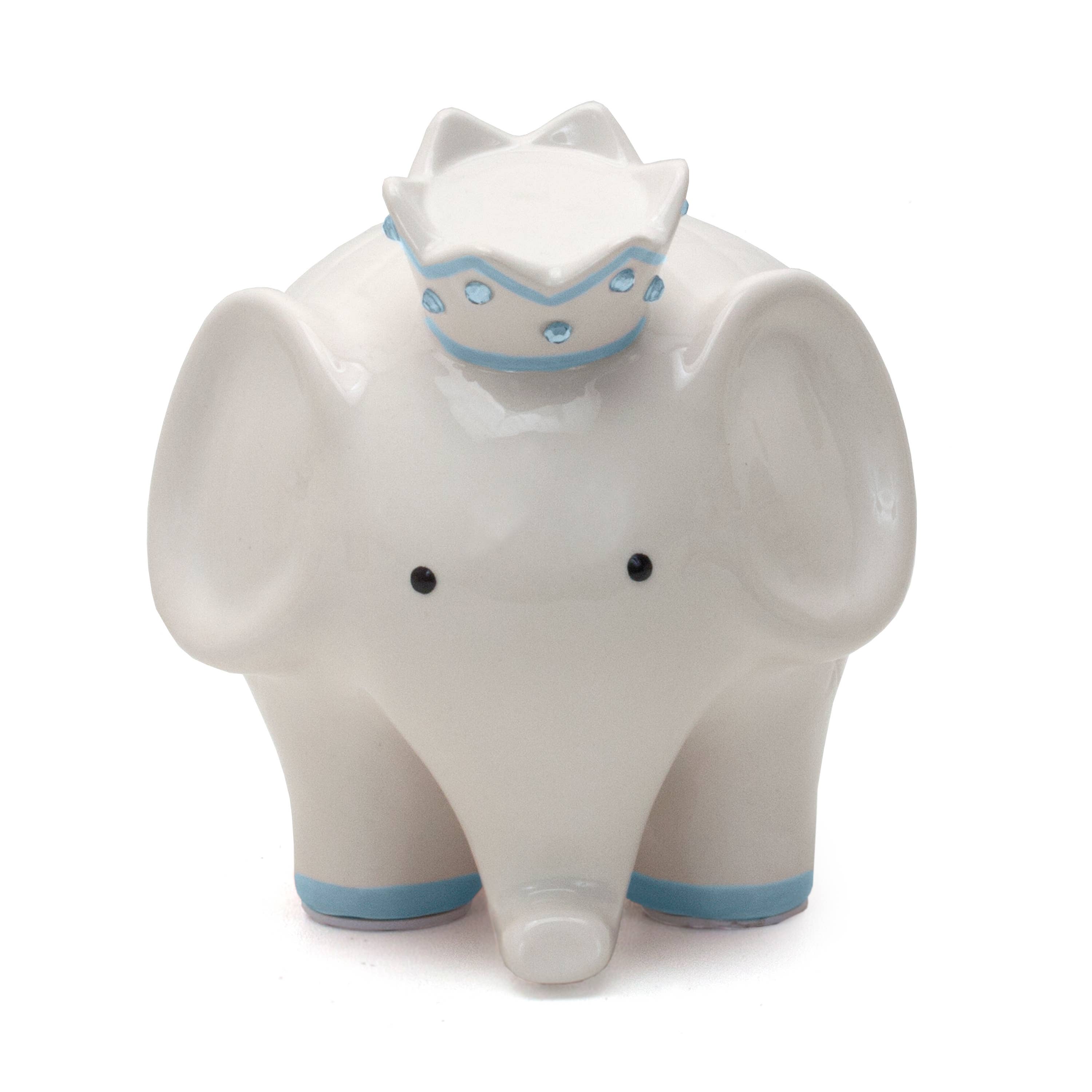 Child To Cherish® - Wholesale Money/Piggy Bank - Kids & Baby - White With Blue Coco Elephant2