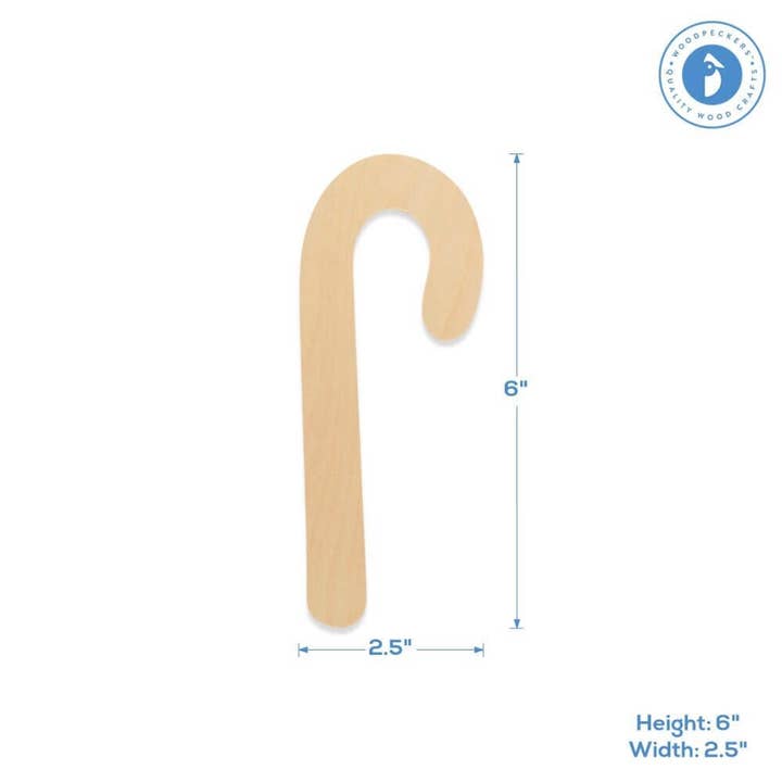 Woodpeckers Crafts - Vente Découpages - Canne à bonbons en bois à découper