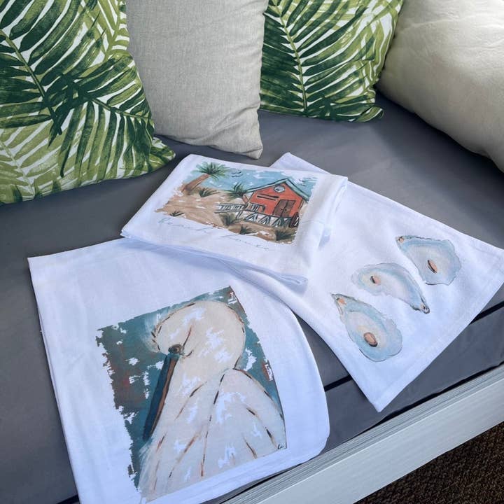 Half-Pint Designs - Wholesale Tea Towel - Oyster Tea Towel1