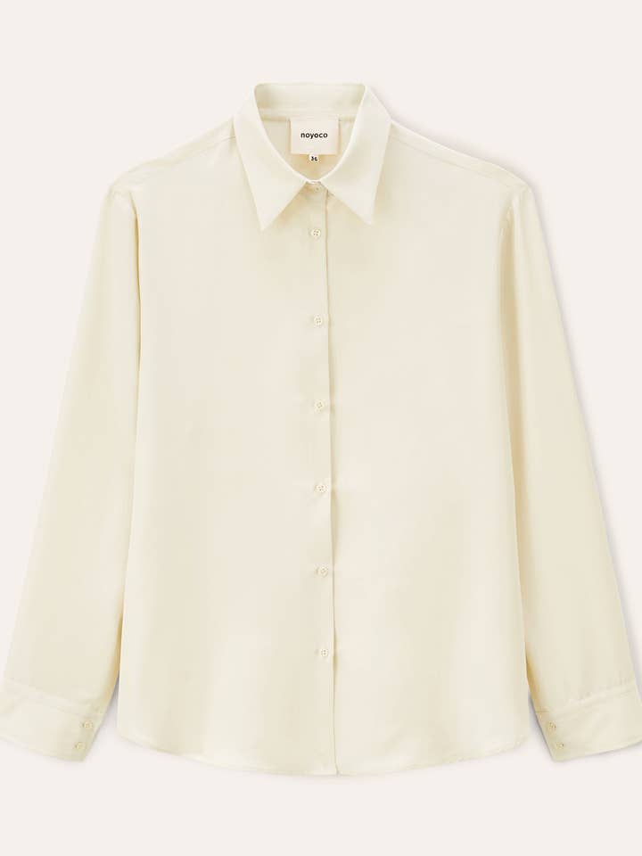 Voga-skjorte knoglehvid for engroshandel hos NOYOCO