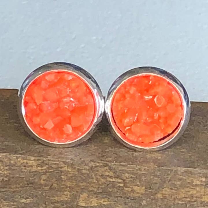 Zola Druzy Studs Citrouille pour la vente par KL Collective/Designs by Katie Leigh