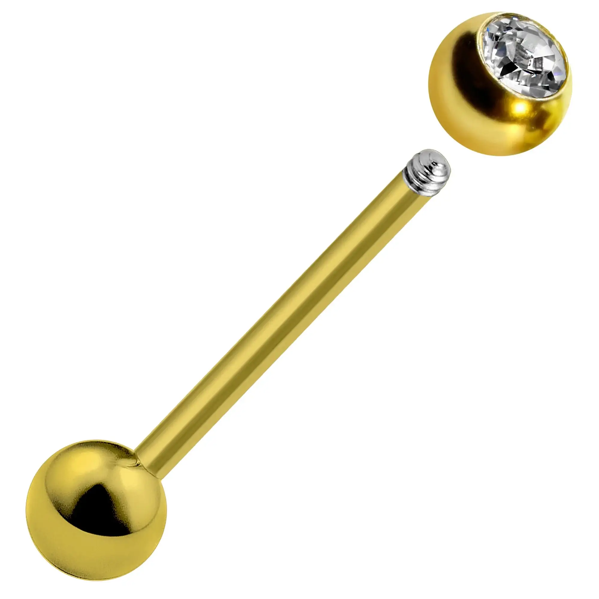 Bodytrend – wholesale Nose ring – Toungue Barbell Single Gemball Colorful-Surgical Steel 316L2