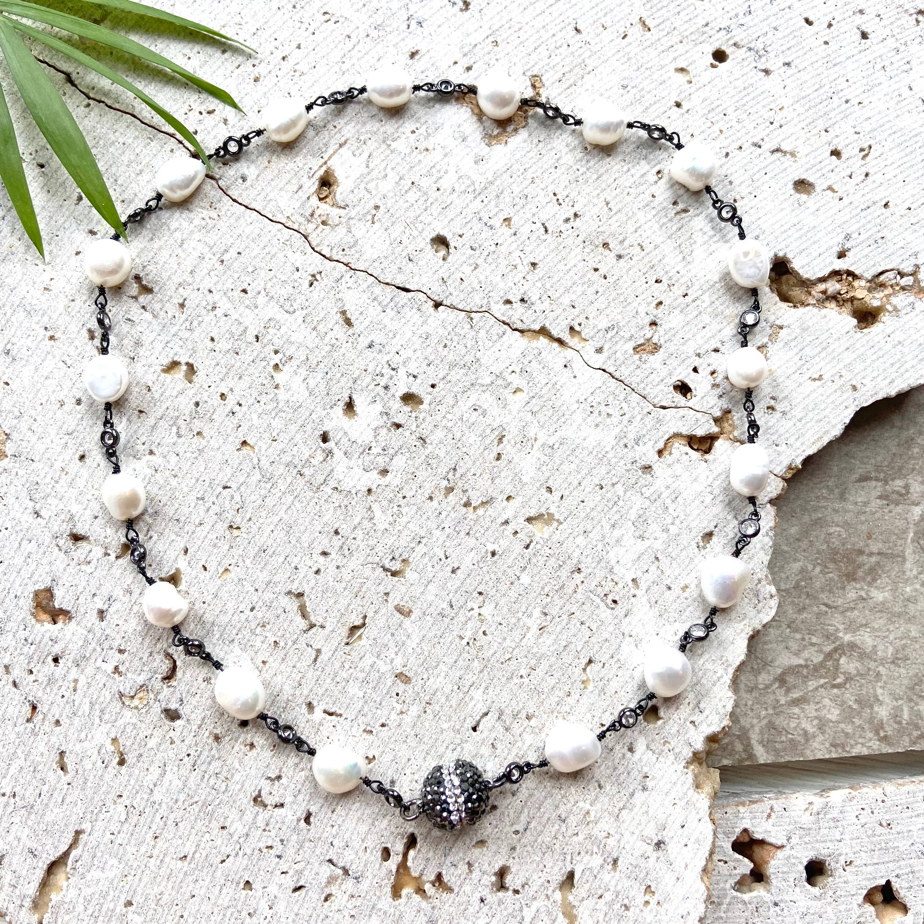 VB&CO Designs Handmade Jewelry - Wholesale Beaded/Pearl Necklace - Magnetic pearl boutique necklace ocean salon mermaid jewelry0