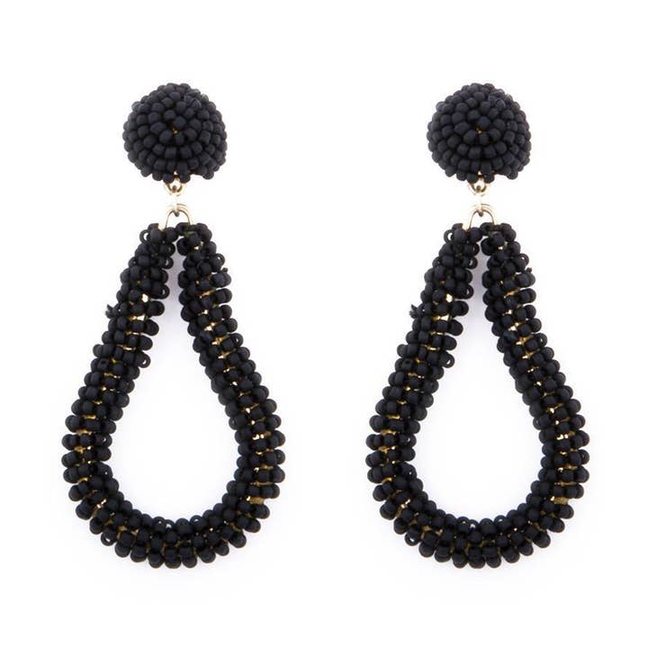 Boucles d'oreilles à boucle en perles pour la vente par Mainstreet Collection
