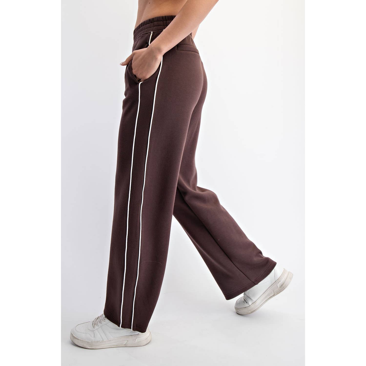 Rae Mode - Wholesale Athletic Pants - Women's - MODAL SCUBA TWO STRIPE PIPING STRAIGHT PANT4