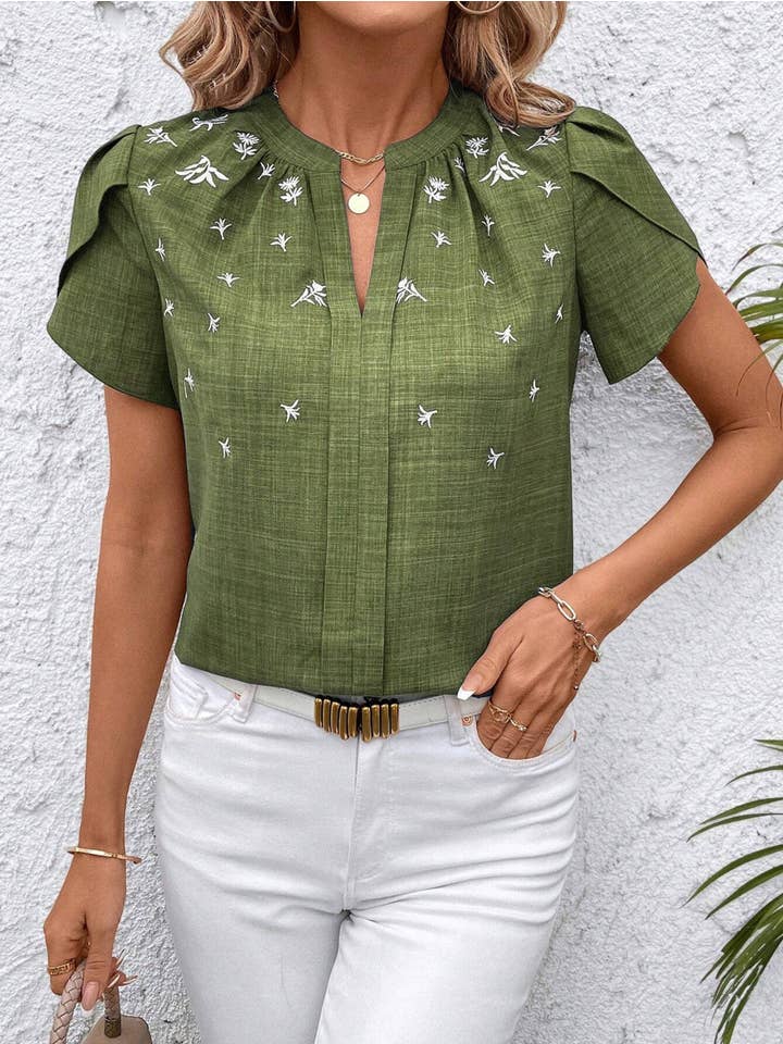 Wholesalesir - Wholesale Blouse - Women's - Solid Color Printed T-shirt3