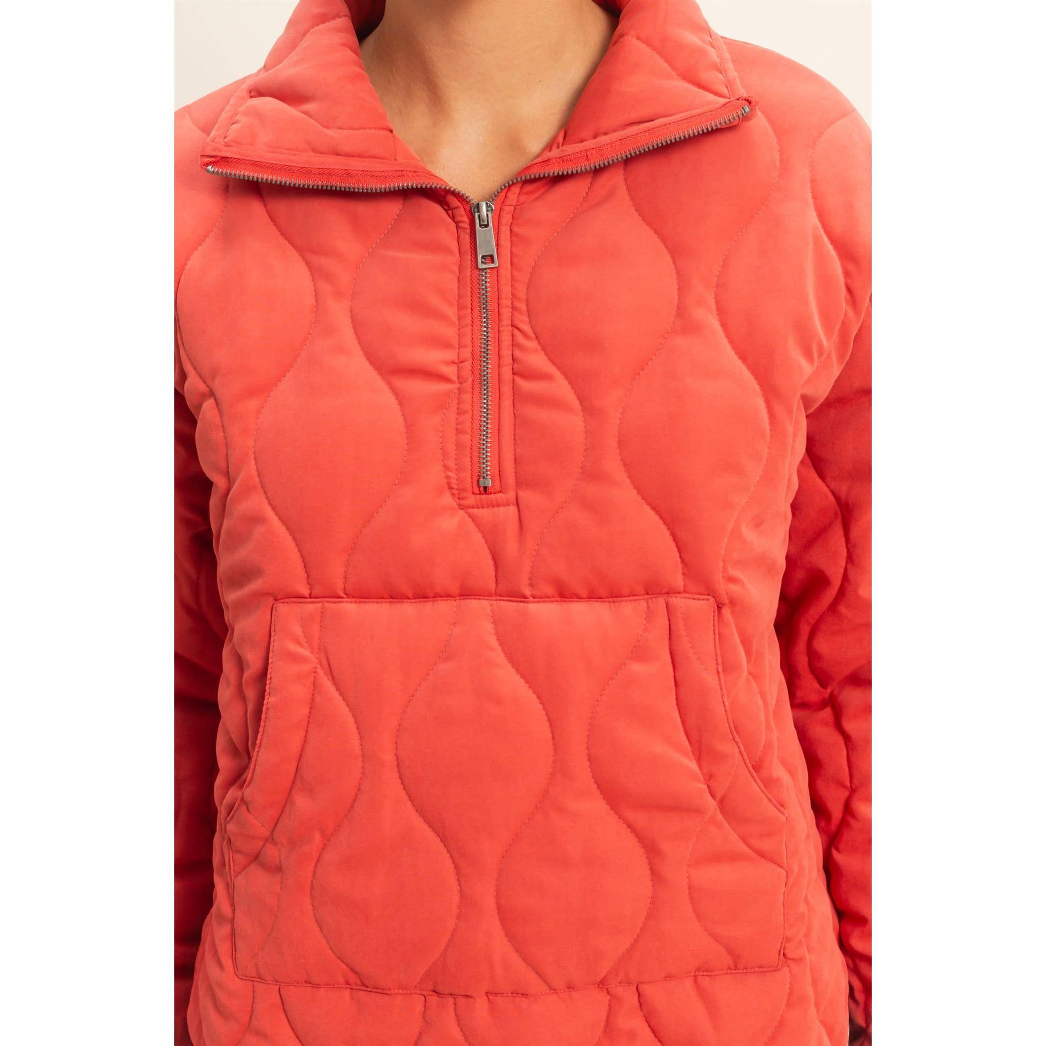 HYFVE - Vendita all'ingrosso Giacca - Donna - Pullover trapuntato a collo alto con mezza zip19