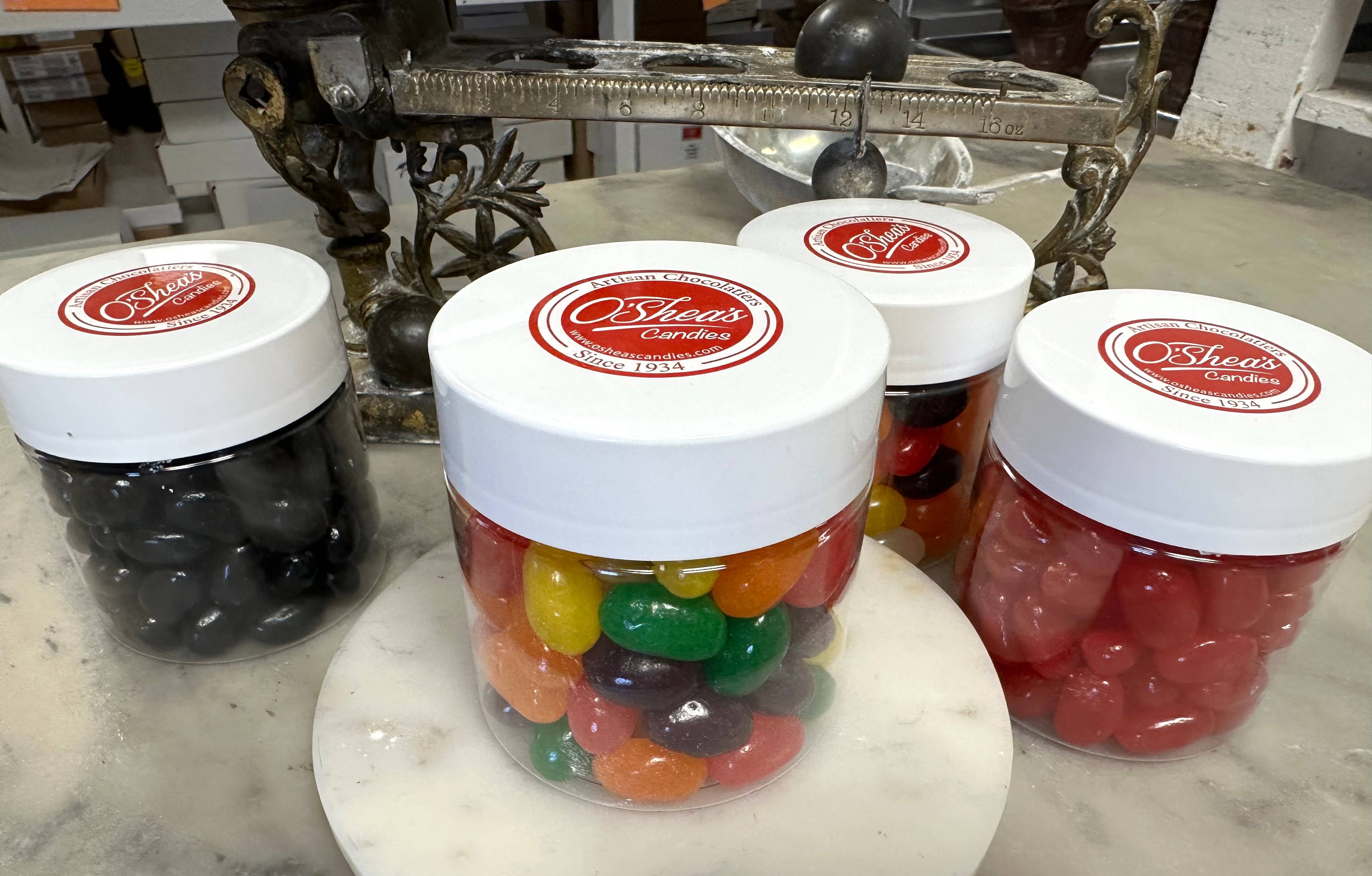 O'Shea's Candies Sweet Shop - Wholesale Gummy - Gourmet Old Fashioned Jumbo Fruit Jelly Beans w/Jar 16OZ3