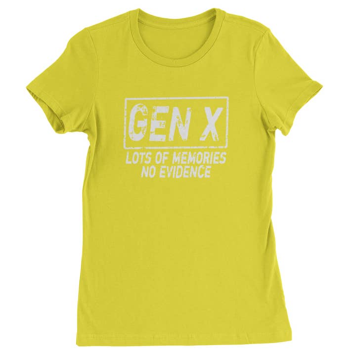 Expression Tees - Wholesale Screen Printed T-Shirt - Women's - Gen X Lots of Memories No Evidence Nostalgia Womens T-shirt13