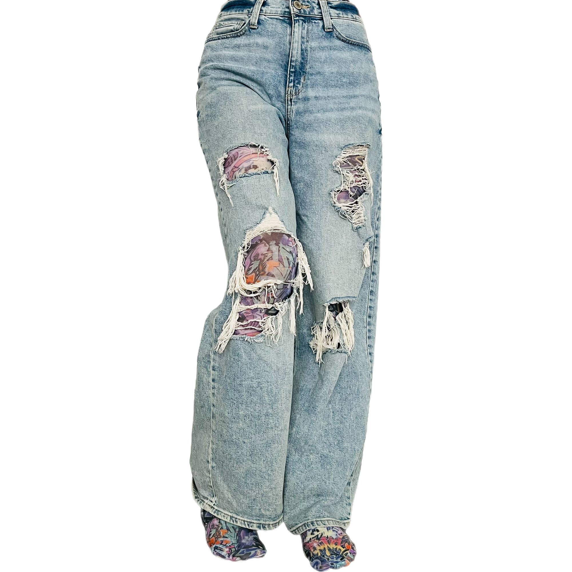 Malka Chic - Wholesale Tights - Women's - Street Art Patterned Tights for Women3