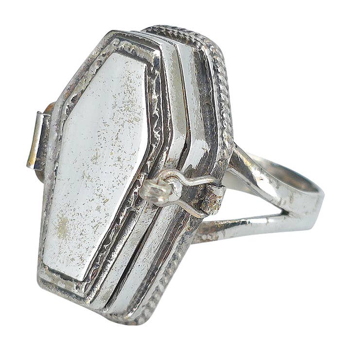 Coffin Locket/Poison Sterling Silver Ring for wholesale by Amberman