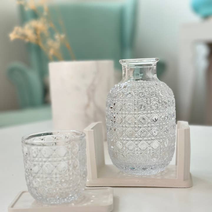 Carafe Glass and Holder Set and other Purchase Wholesale carafe and glass set. Free Returns & Net 60 Terms on Faire trending on Faire.