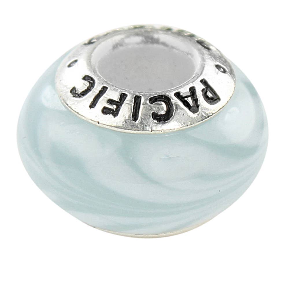 West Coast Jewelry - Wholesale Beads - Silver Murano Glass Bead - Beach Party2