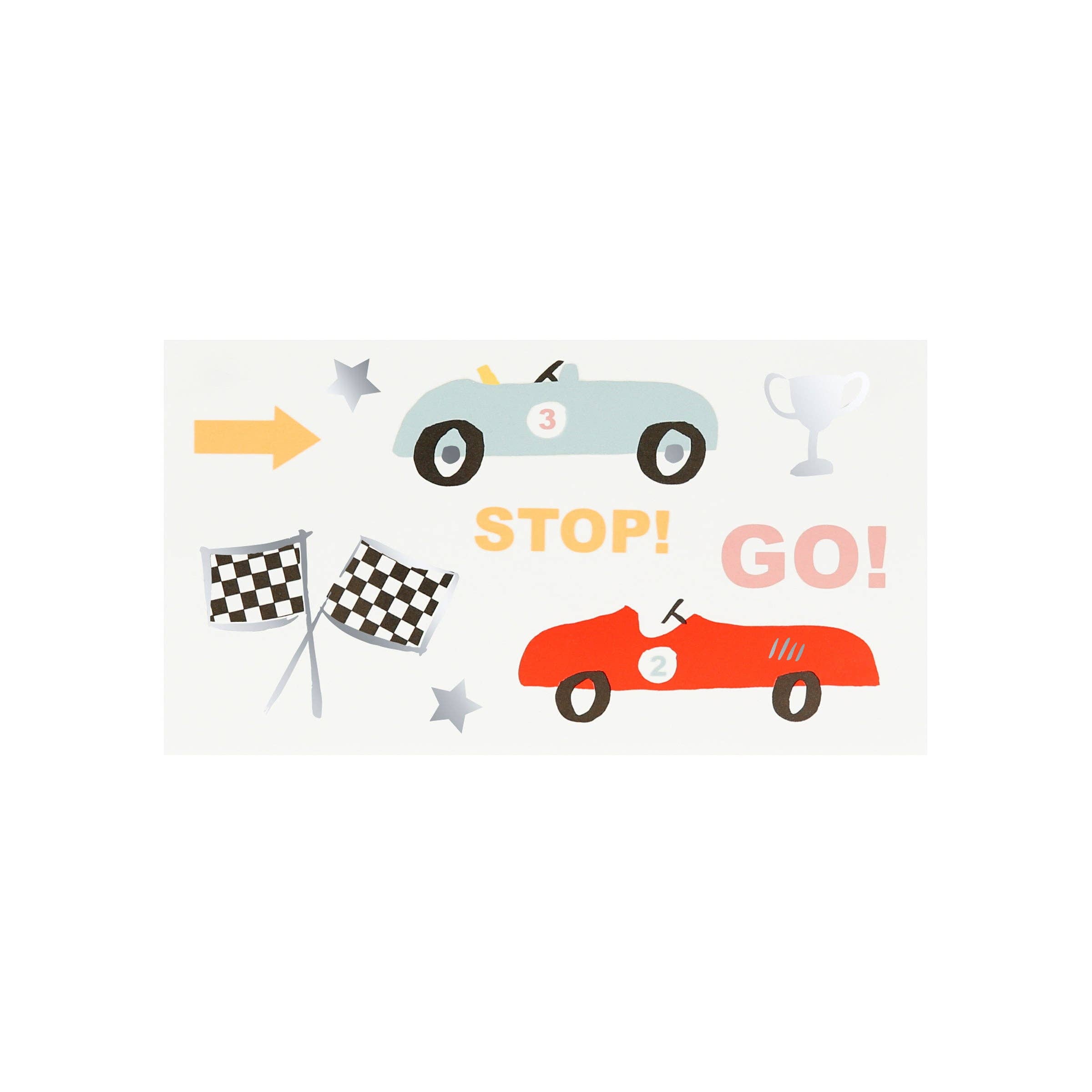 Meri Meri - Wholesale Temporary Tattoo - Kids - Race Car Temporary Tattoos2
