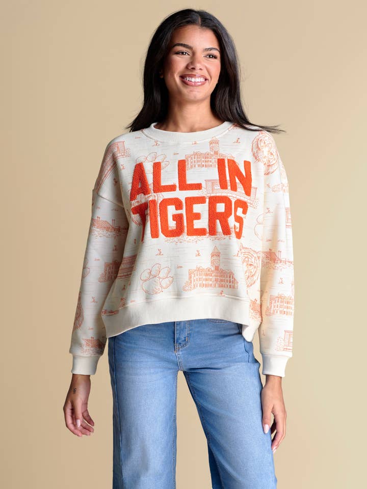 Stewart Simmons - Wholesale Sweatshirt - Women's - The Team Toile Pullover | Clemson0