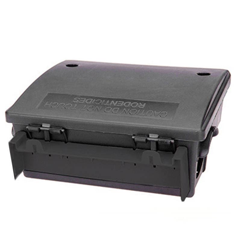 Black Station d'appât pour rongeurs en plastique, réutilisable, noire, grande, à l'épreuve des manipulations, pièges à souris et station d'appât pour rats en extérieur. for wholesale on Faire1