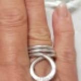 Hammered aluminium adjustable ring for wholesale by LE CREAZIONI DI MARA