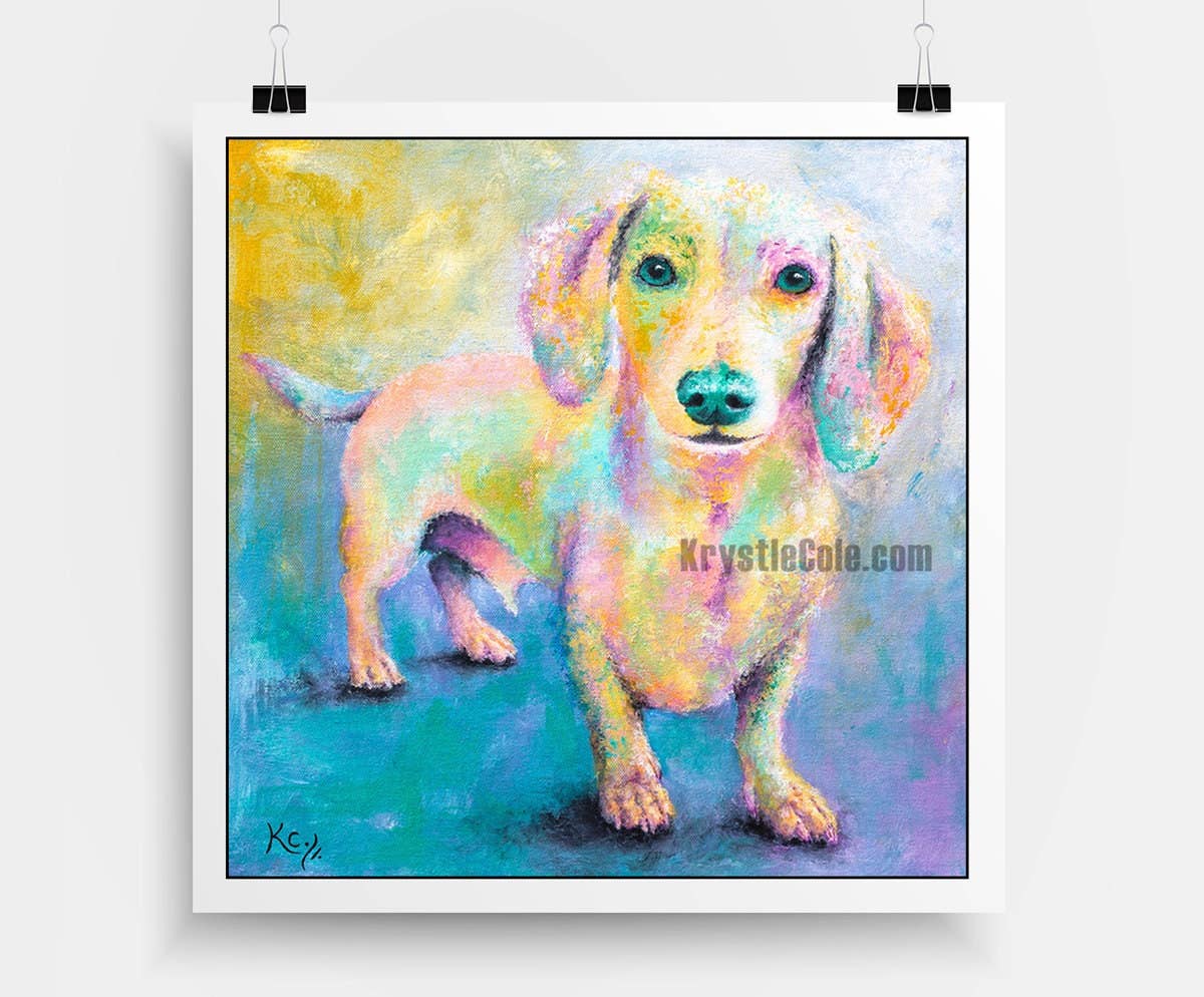 Krystle Cole Fine Art - Wholesale Art Print - Dachshund Art Print - Harry3