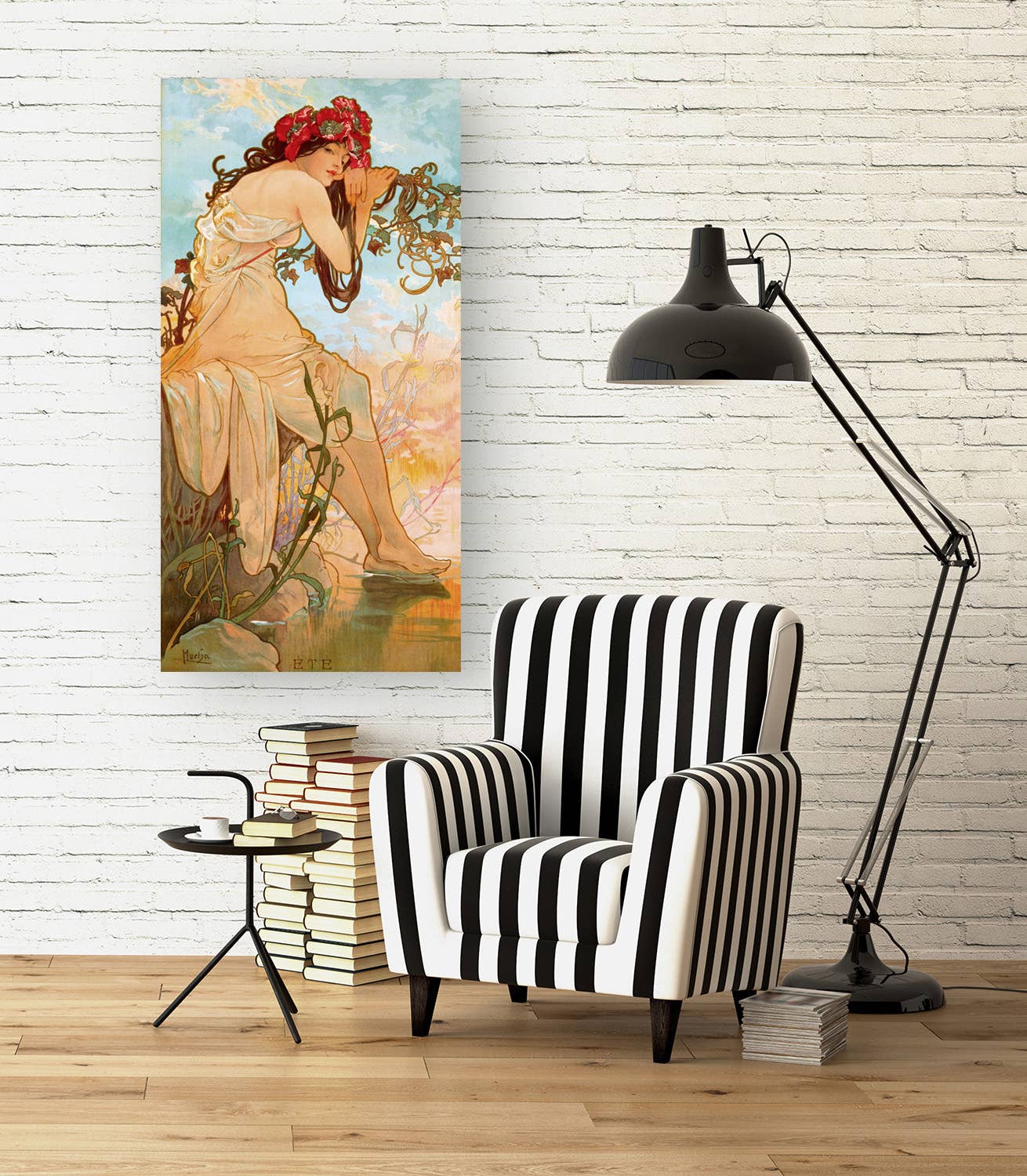 Selected Artworks Italia - Venta al por mayor Ilustración - Pintura Art Nouveau, impresión en lienzo: Alphonse Mucha, Verano2