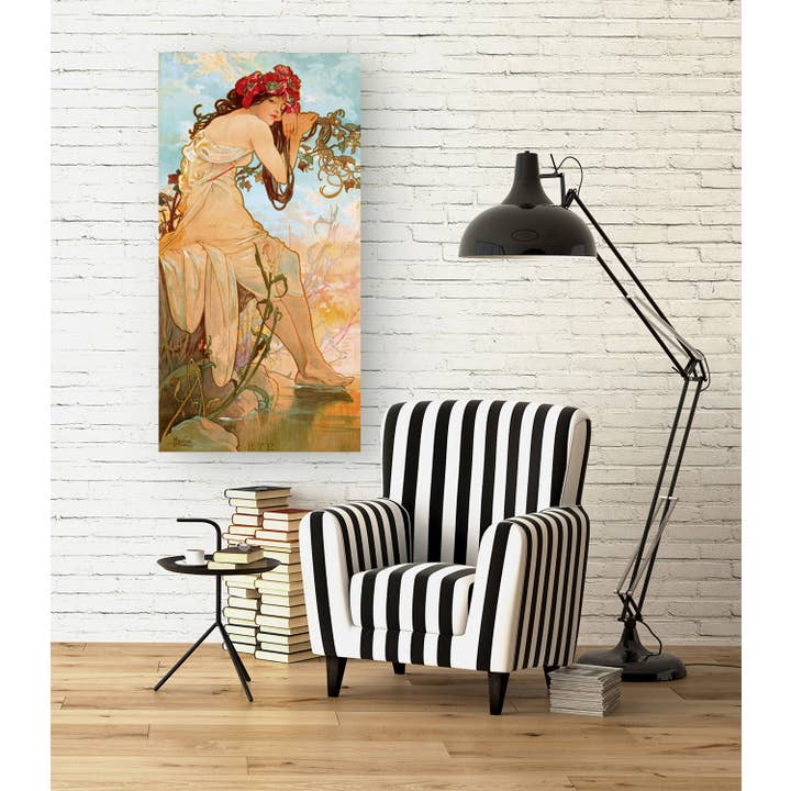 Selected Artworks Italia - Venta al por mayor Ilustración - Pintura Art Nouveau, impresión en lienzo: Alphonse Mucha, Verano2