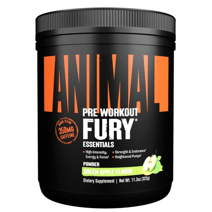L&F Universal Goods - Wholesale Protein/superfood powder - Animal Fury Pre-Workout Powder - 20 SRV - Green Apple