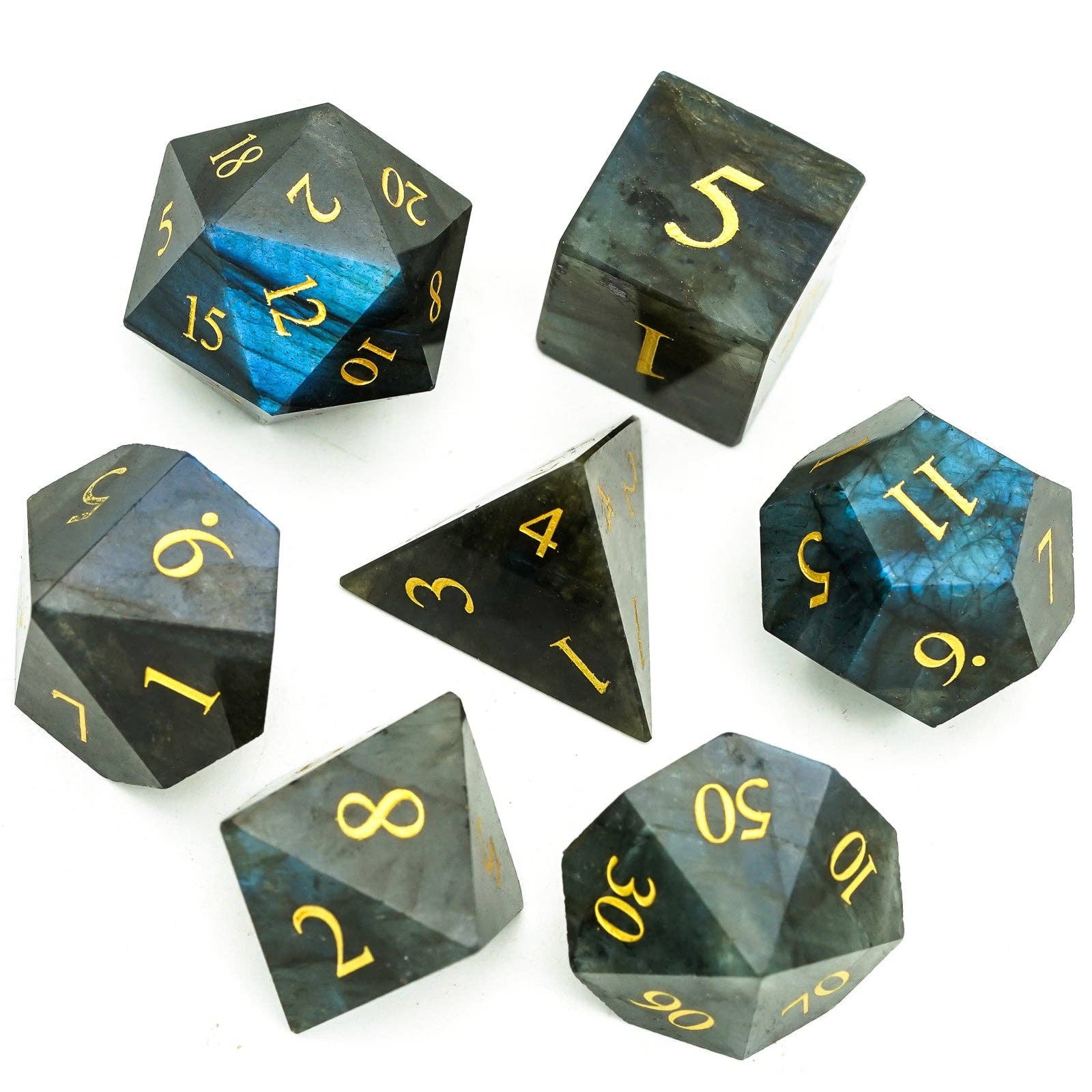 Geek Therapeutics - Wholesale Dice - Labradorite Gemstone Dice Set3
