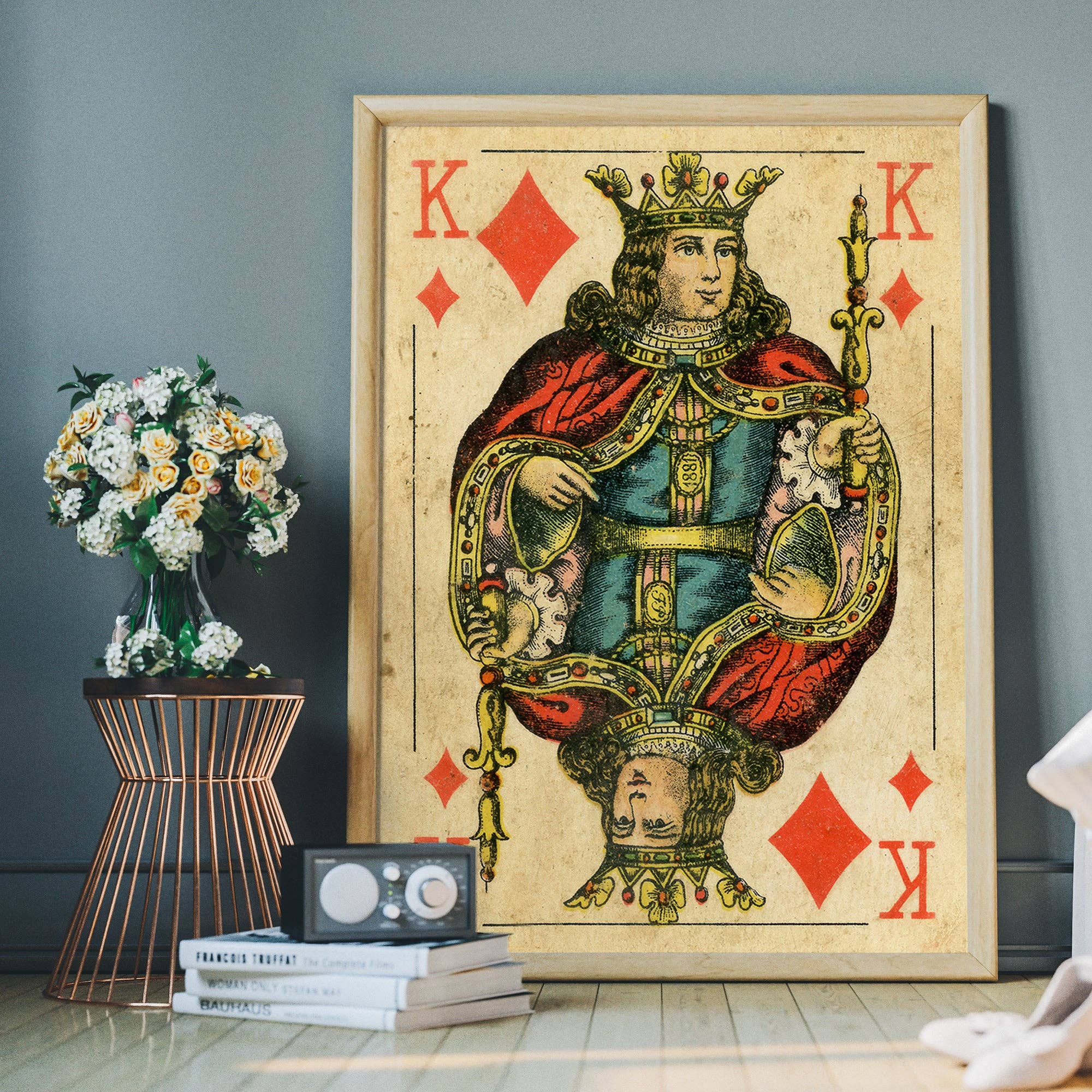 Ink & Drop - Wholesale Art Print - Vintage Playing Card Print - King of Diamonds3