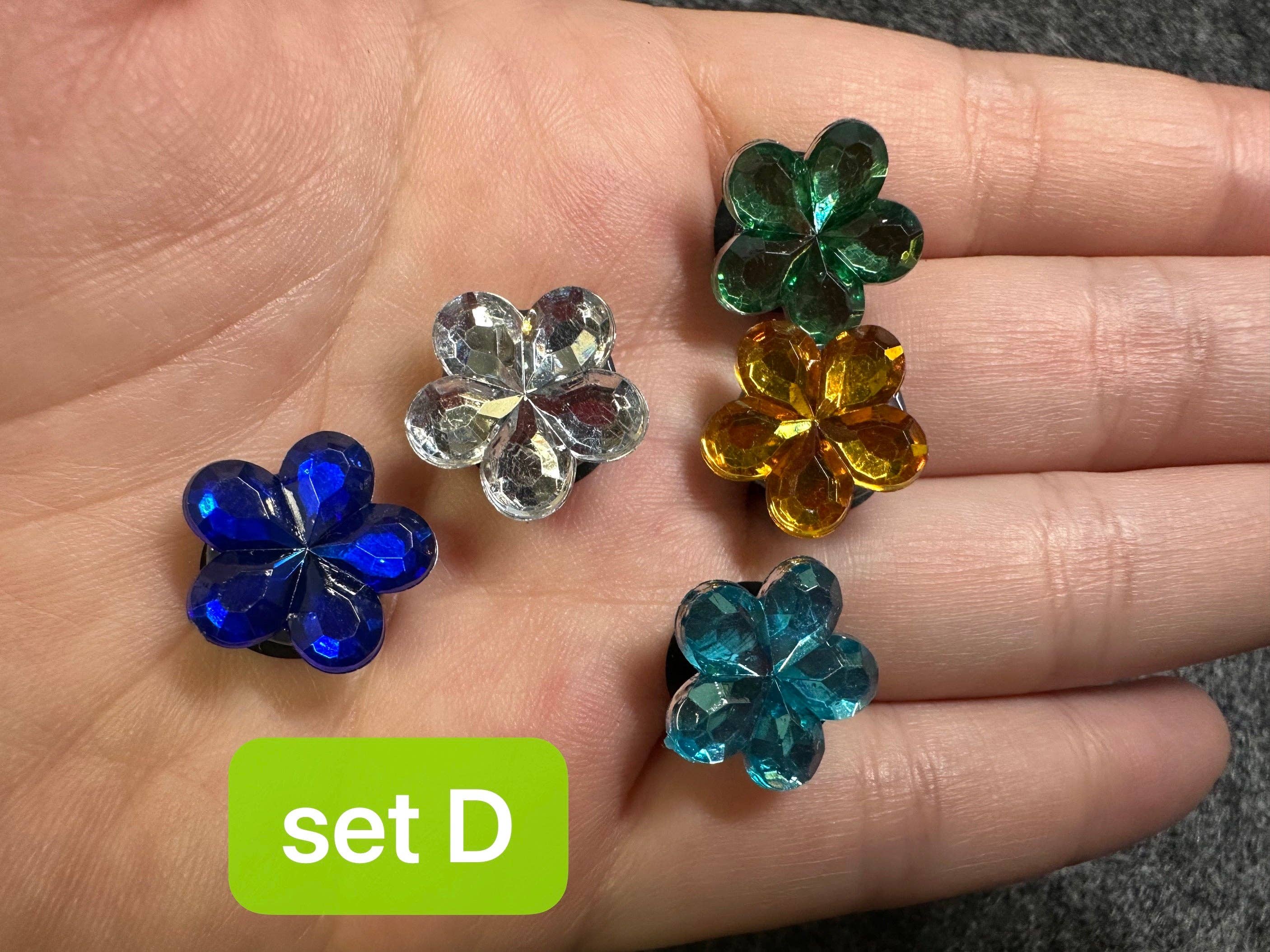 JuliesDecal - Wholesale Shoe Accessories - Colorful GEM colorful round and flowers Theme Unique Special Croc Shoes6