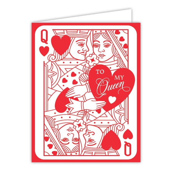 Til Min Dronning Rød Spillekort Hilsen Kort for engroshandel hos RosanneBeck Collections