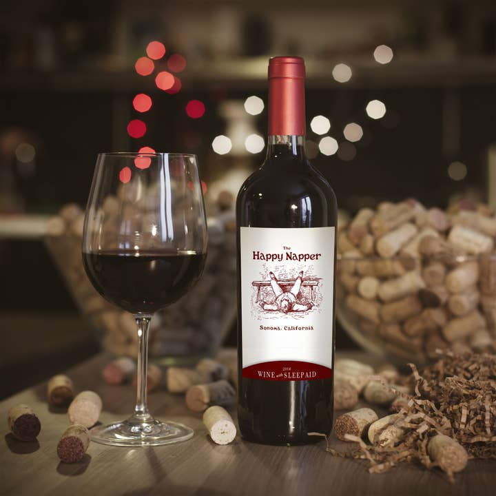 Prank-O - Wholesale Gag Gift/Novelty Gift - Prank Wine Label: Happy Napper Wine Label