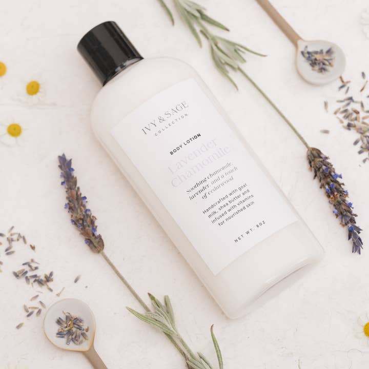 Ivy & Sage Collection - Vendita all'ingrosso Crema/lozione corpo - Lozione per il corpo – Lavanda e Camomilla, Idratante e Floreale1