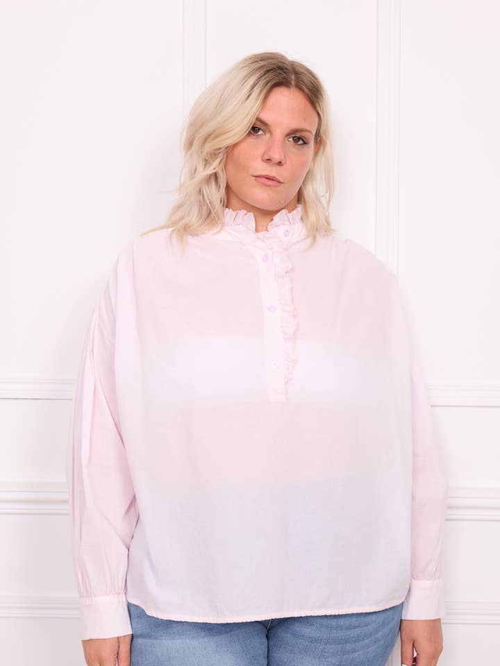 Plus Size - Women's High Neck Blouse for wholesale by C'MELODIE