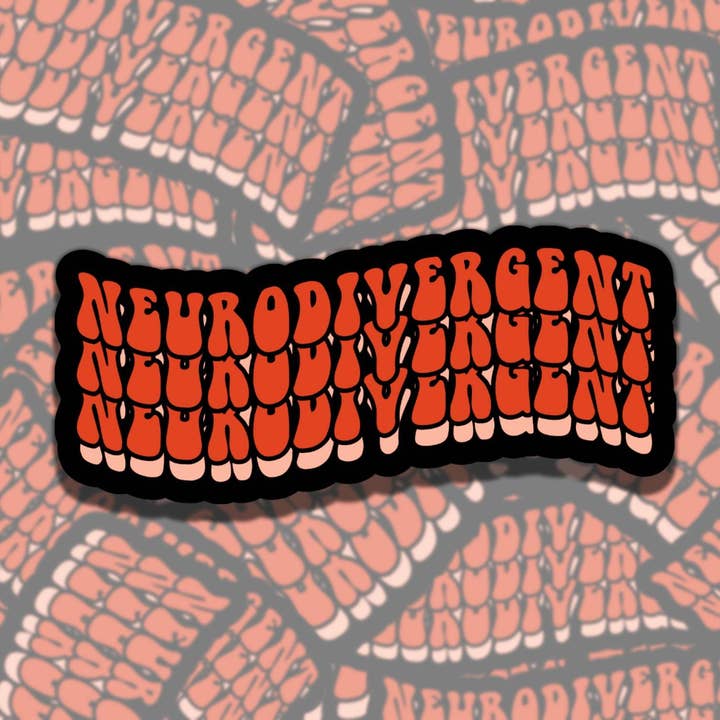 Neurodivergent Mental Health Matters klistermærke til gaver for engroshandel hos Sticky Sadness Designs