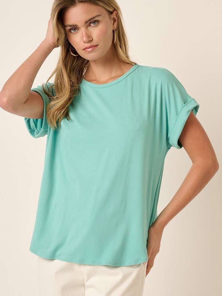 PLUS DTY ROUND NECK DOLMAN SHORT SLEEVE KNIT TOP for wholesale by mittoshop